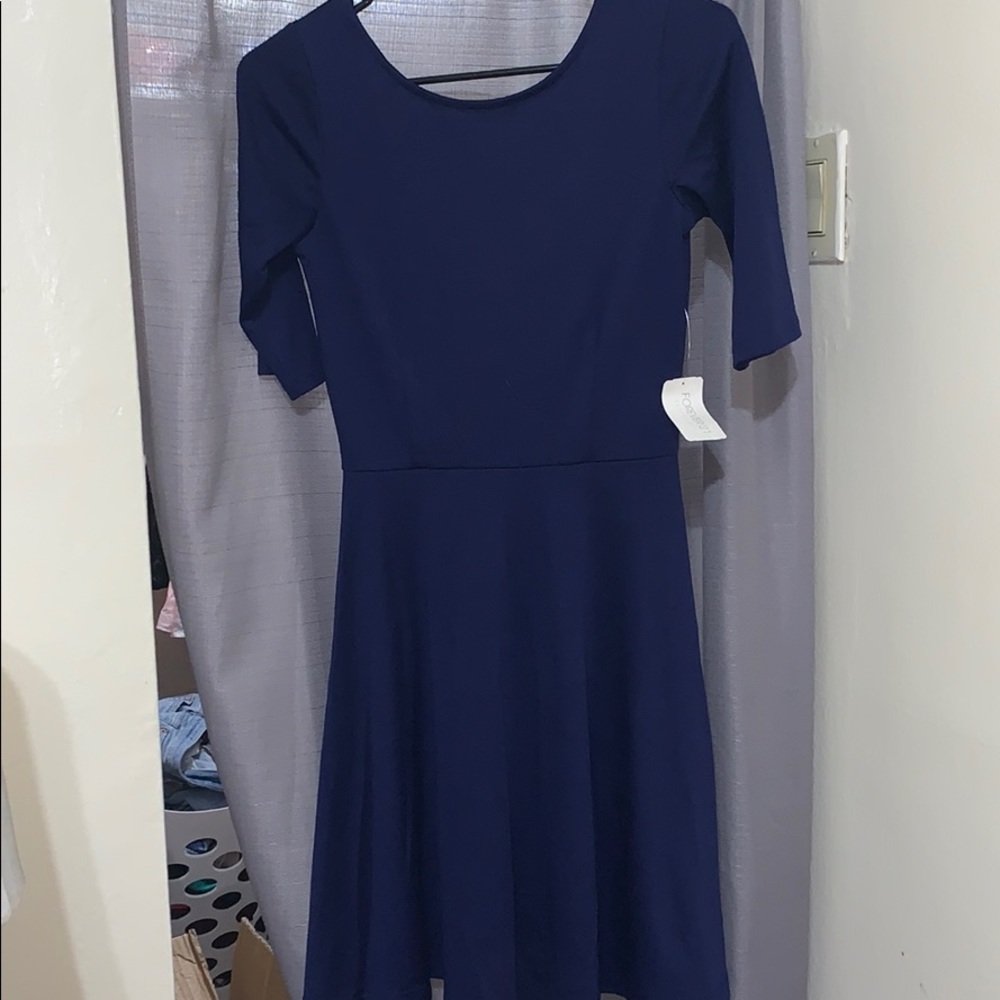 Navy blue swing dress